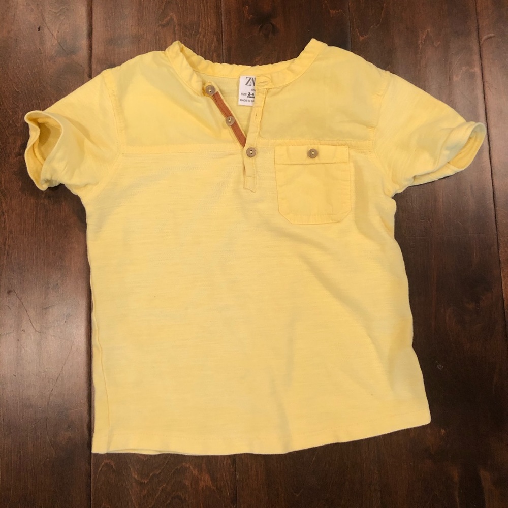 Zara Unisex Yellow shirt 3/4